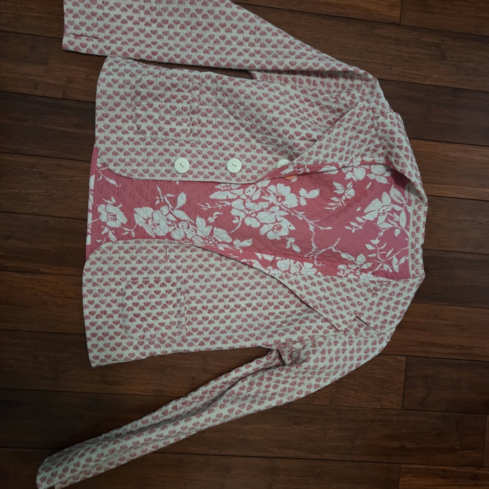 Elegant Pink Floral Women's Blazer